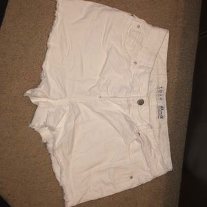 white jean shorts